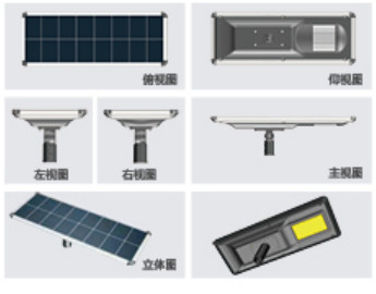 Hot sale 80W Flat Panel Design Solar Integrated solar light led  Street Light With Switch Control