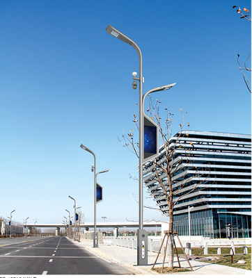 micrófono de detección elegante 5g de calle de la radiación de la barra de la iluminación del camino de 30W 40W 60W Smart de la alarma inteligente elegante a prueba de humedad de la lámpara